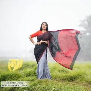 Slub-cotton Sharee